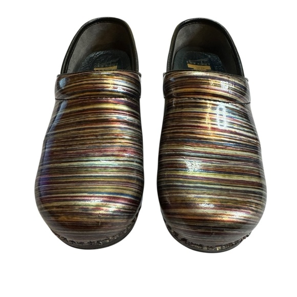 Dansko Women’s Multicolor Patent Leather Professional Clogs Size 37 (US 6.5-7) - Picture 2 of 10